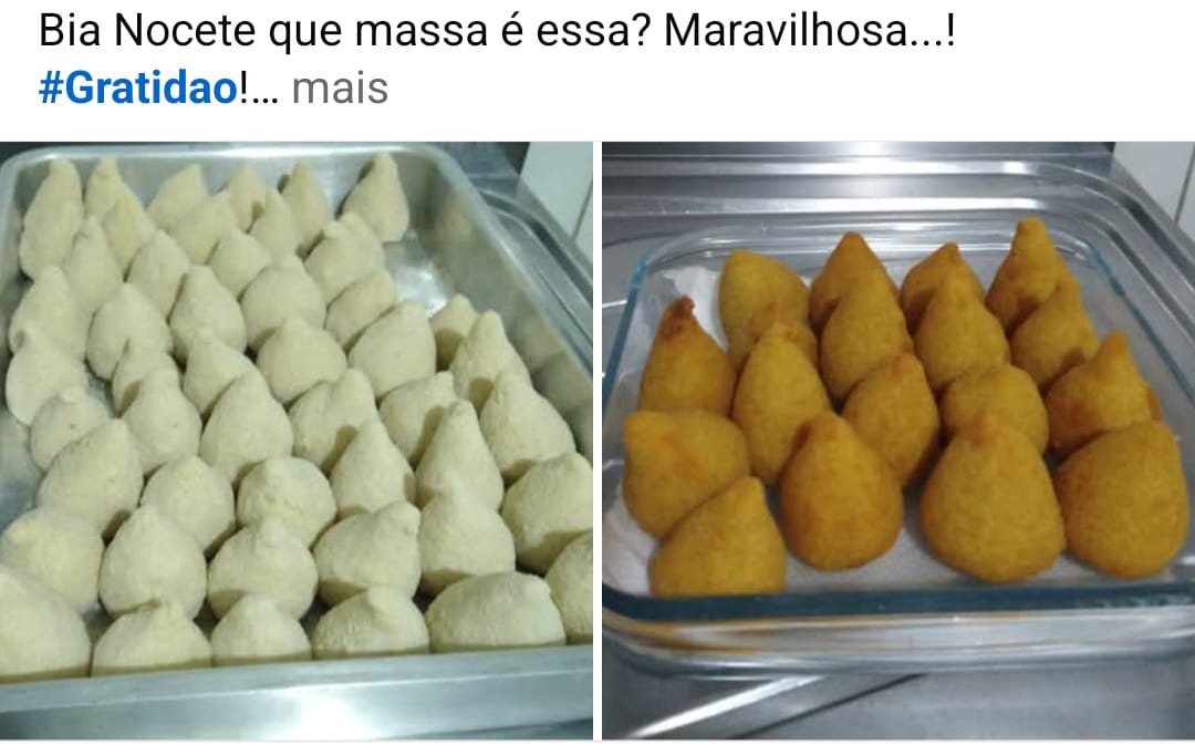 Resultado de aluna com salgados fritos